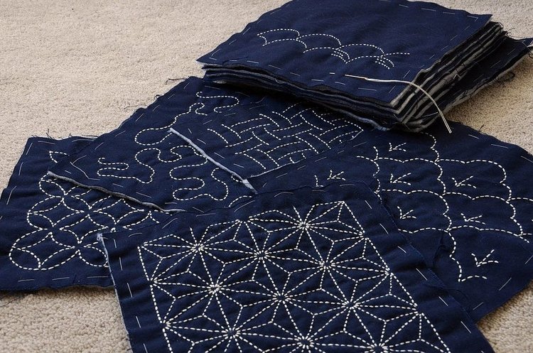 Японская вышивка сашико схемы для одежды