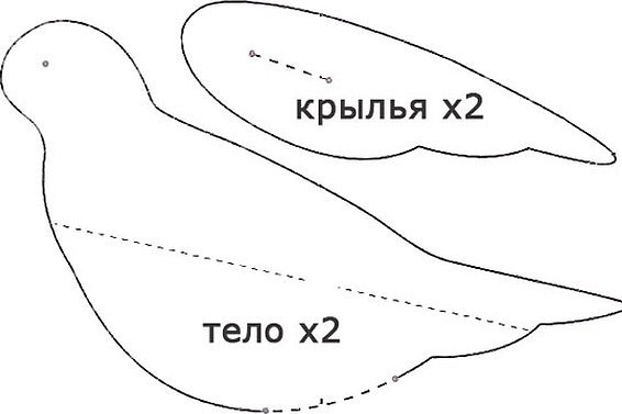 Выкройка птички тильда из ткани