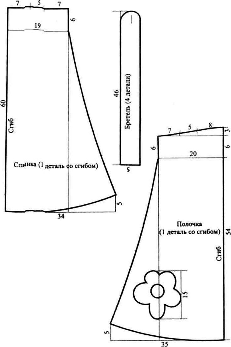 Выкройка народного сарафана для девочки