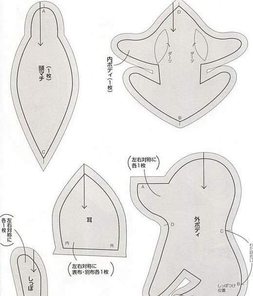 Выкройки японских собачек